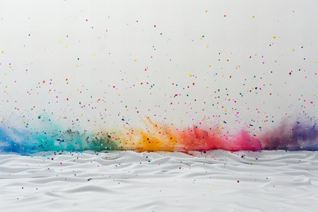 colorful splashes of paint on a white background, abstract background