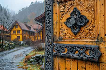 Old wooden house in Berchtesgaden, Bavaria, Germanyの写真素材
