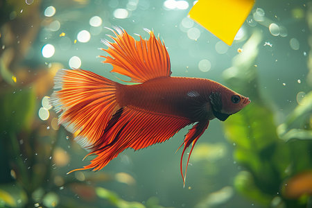 Siamese fighting fish in the aquarium,Betta splendens