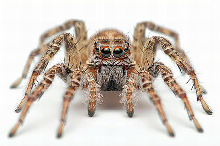 jumping spider isolated on white background 3d-illustration.