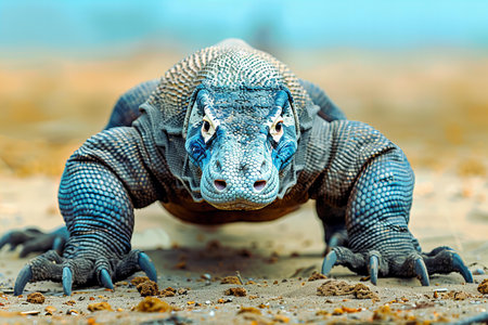 Komodo Dragon, the largest lizard in the world. Indonesia.の写真素材