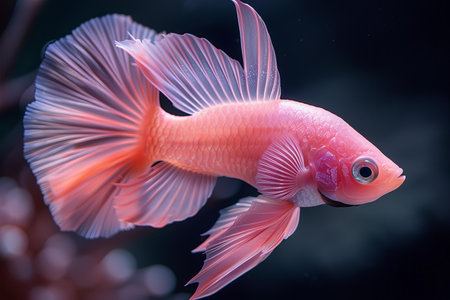 Siamese fighting fish (Betta splendens) in aquarium