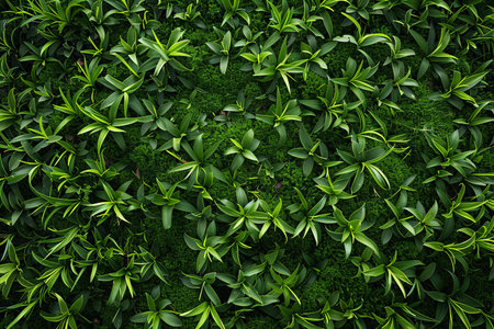 Green leaves background. Top view of beautiful green leaves texture background.