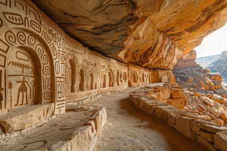 Ruins of the ancient city of Petra, Jordan. Petra is one of the New Seven Wonders of the World.の写真素材