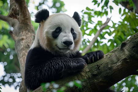 Giant panda (Ailuropoda melanoleuca)の写真素材