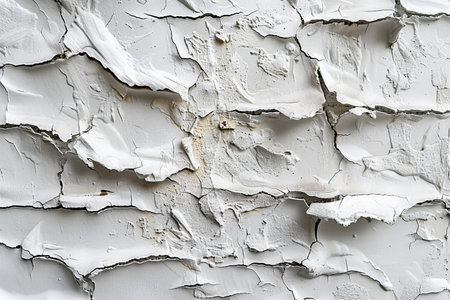 Old wall with peeling white paint. Abstract background and texture for design.