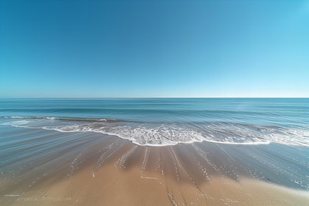 view of the beach and the sea in summer, beautiful photo digital picture