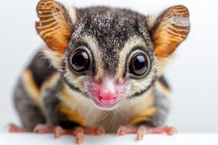 Close up of a sugar glider, Petaurus breviceps