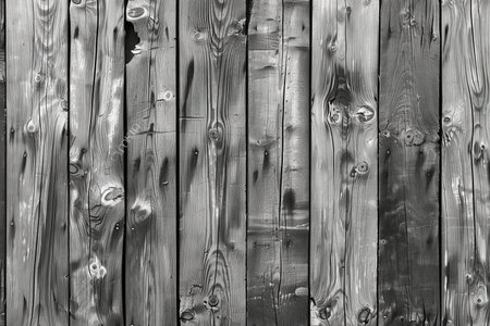 Wooden fence texture. Abstract background for design. Black and white.の写真素材