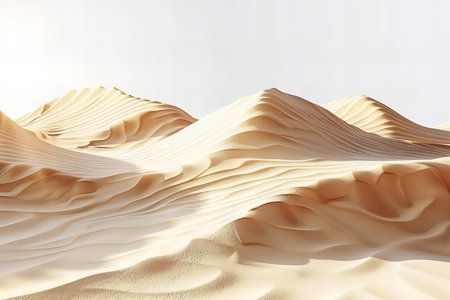 3d render of sand dunes in desert. Abstract background.の写真素材