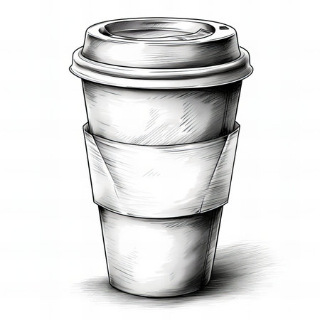 Coffee to go. Vector illustration of a cup of coffee.の写真素材