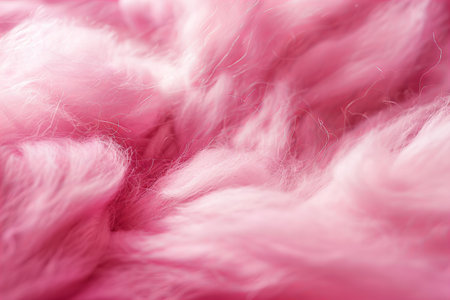 pink fur as a background, close-up of fur textureの写真素材