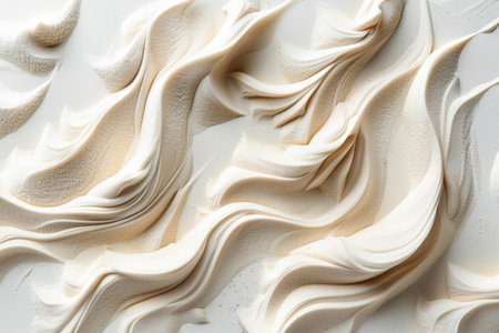White and beige whipped cream texture. Abstract background and texture for design.