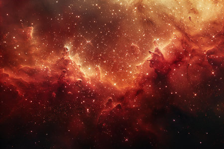 Nebula and galaxies in space.