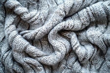 Knitted wool texture. Knitted background. Woolen texture.の写真素材