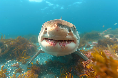 Close up of a great white shark (Carcharodon carcharias)