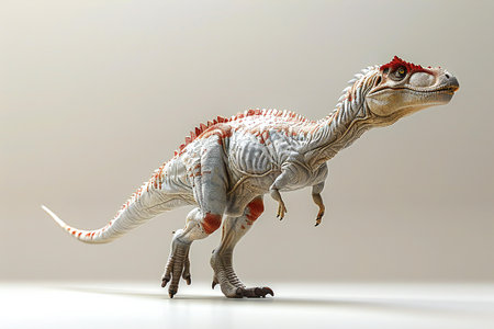 Dinosaur toy isolated on white background. 3d render illustration.の写真素材