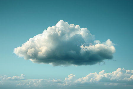 Blue sky background with white clouds. Cumulus clouds in the sky.