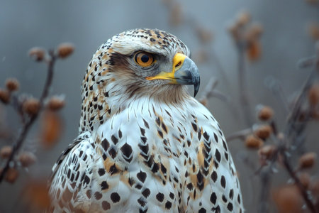 Portrait of a gyrfalcon (Peregrine Falcon)