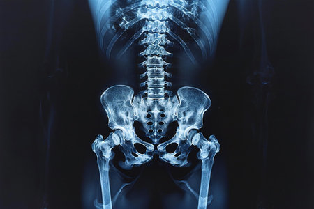 X-Ray image of human body.