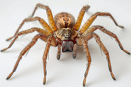 Spider isolated on white background. 3d illustration. Studio shot.