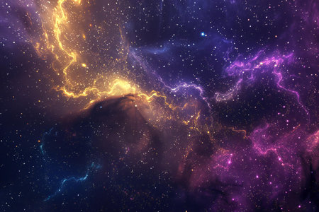 Abstract space background with stars and nebula.