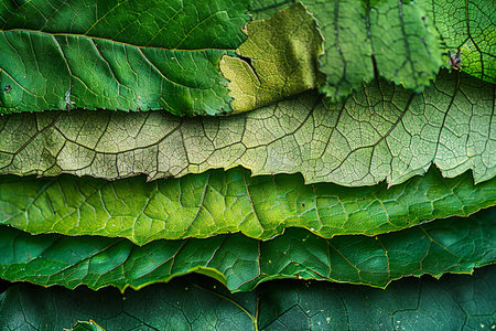 Green leaf texture background. Closeup of green leaf texture background.の写真素材