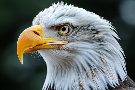 Portrait of an American Bald Eagle (Haliaeetus leucocephalus)