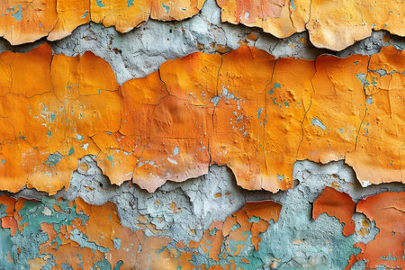 Peeling paint on an old wall as an abstract background. Textureの写真素材