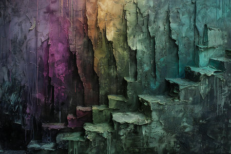 abstract background painting. Texture of strokes of colored paint on a wooden surface