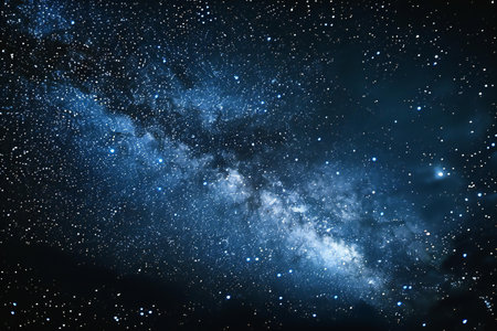 Night sky with stars and nebula.