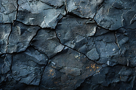 Cracked black paint. Abstract background and texture for design and ideas.の写真素材