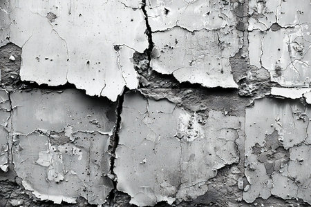 Texture of old gray concrete wall with cracks and scratches which can be used as a background