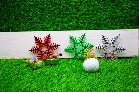 Merry Christmas to golferの写真素材