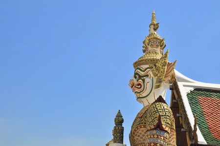 Bangkok Grand Palace  Magnificent Golden Stupa and temples in Wat Phra Kaeoの写真素材