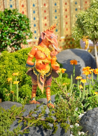Statues of Skun Ccseht animals in Thai literatureの写真素材