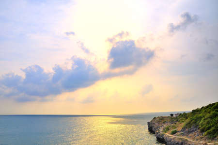 Sunset at sichang  island Thailandの写真素材