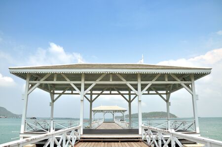 Wooden walkwayの写真素材