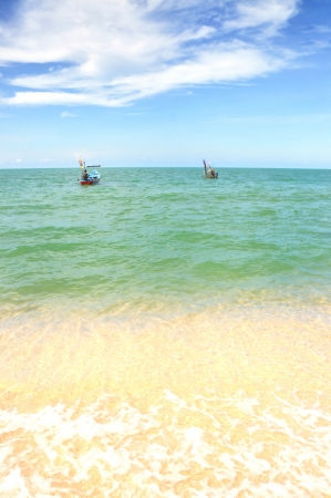 traditional Thailand boat at Sea, Thailandの写真素材