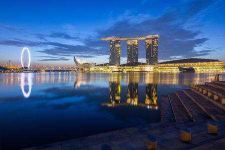 Marina Bay Sands, World's most expensive standalone casino property in Singaporeのeditorial素材