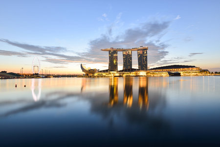 Marina Bay Sands, World's most expensive standalone casino property in Singaporeのeditorial素材
