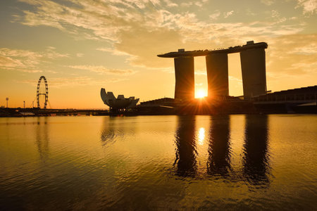 Marina Bay Sands, World's most expensive standalone casino property in Singaporeのeditorial素材