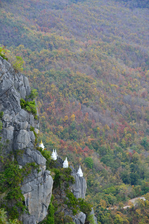 Temple on the mountain, Lampang, Thailandの写真素材
