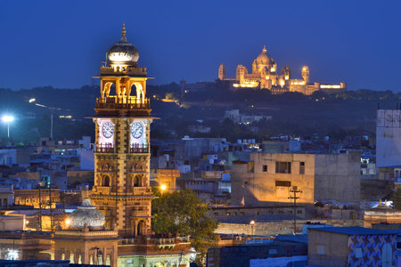 Clock Tower in Jodhpur, Indiaの写真素材