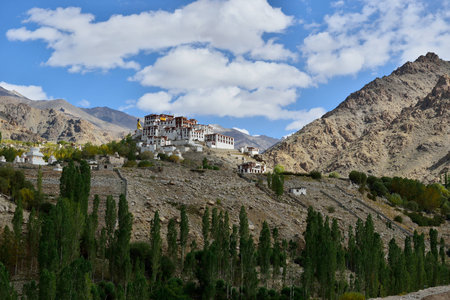 Mountain View in Lamayuru, Leh, Indiaの写真素材