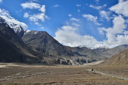 Mountain view in Leh Ladakh, Indiaの写真素材
