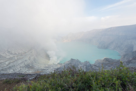 Kawah Ijen Volcano,Java island, Indonesiaの写真素材