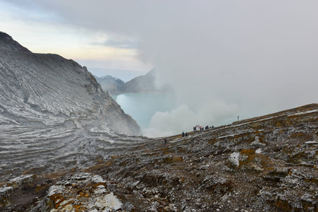 Kawah Ijen Volcano,Java island, Indonesiaの写真素材