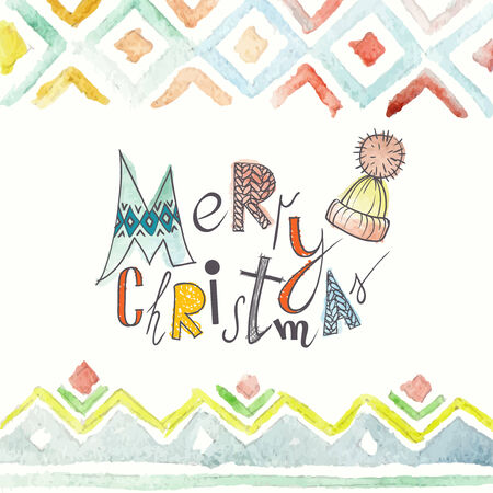 Funny Typography Christmas Backgroundのイラスト素材