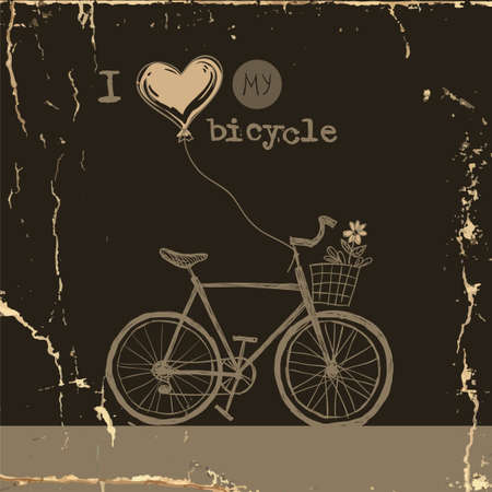 I Love My Bicycleのイラスト素材